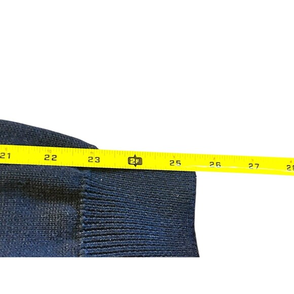 Gionfriddo Full Zip Pullover Sweater Wool Blend SZ Large Made in Italy Navy - Picture 9 of 9